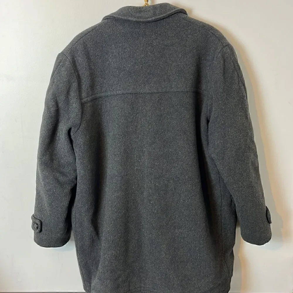 Wool insulated 3 button coat - Picture 2 of 10